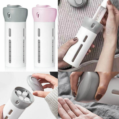 🌍 Dispensador Viajero 4 en 1 a prueba de derrames